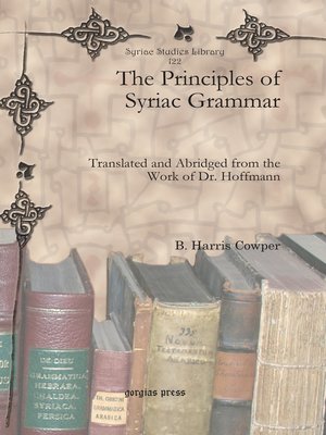 cover image of The Principles of Syriac Grammar